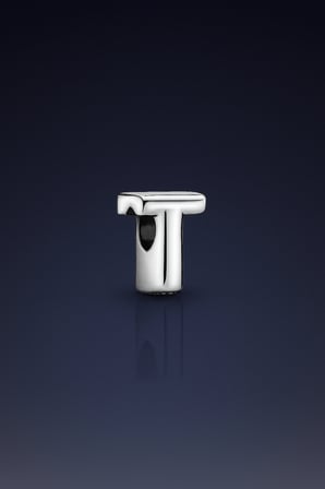 T harf charm 925 ayar gümüş