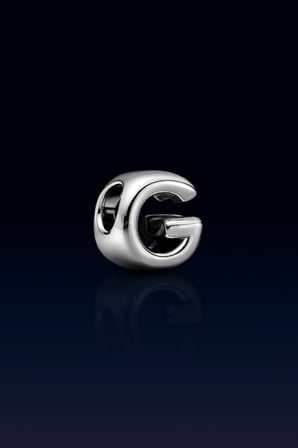 G harf charm 925 ayar gümüş