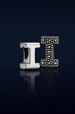 I harf charm 925 ayar gümüş