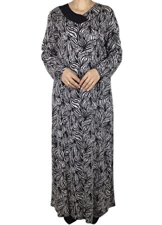 KADIN DESENLİ OSKAR KUMAŞ KULPLU ELBİSE