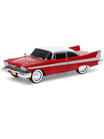 Greenlight Hollywood – 1:24 1958 Plymouth Fury “Christine” (Evil Version) –Diecast Model Araba