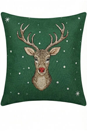 2026 Yeni yılbaşı Temalı 3'lü Keten Kırlent Seti ve El Yapımı 2'li Supla - Yılbaşı Konsepti