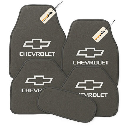Gri Renk Chevrolet Oto Halı Paspas Takımı 5’li Set – Aracınıza Özel Şık ve Dayanıklı Zemin Koruma