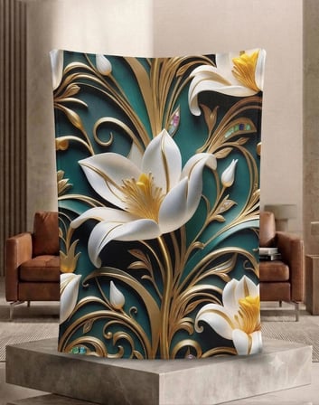 150*220 Cm. Polar Battaniye Hipoalerjenik Organik Pamuk 100%100 cotton Premium luxury doku deluxe seri sağlam leke tutmaz kırışmaz solmaz kırmızı beyaz çiçek zambak sümbül lotus orkide