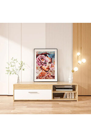 Çiçeklenen Ruh Sayılarla Boyama Seti, Hobi Seti, 40X50 Tablo, Fırça Boya Asma Aparatı Dahil, Doğa