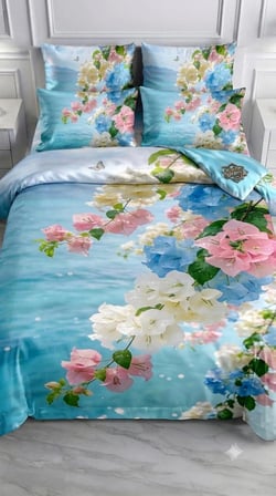 Özel Tasarım Marka 240*260 Cm Çift Kişilik Nevresim Takımı Organik Saten & Pamuk Luxury Ranforce Premium Kumaş Dokuma Çiçekli deluxe zambak sümbül orkide lotus lale papatya yonca siyah kırmızı beyaz