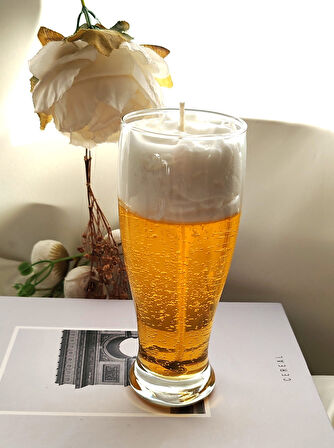 Okyanus Kokulu Bira Görünümlü Beer Candle Dekoratif Mum