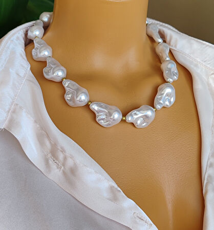 Yapay Barok İncili Kadın Kolye