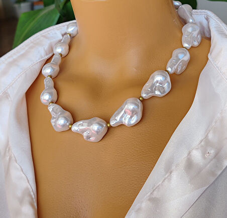 Yapay Barok İncili Kadın Kolye