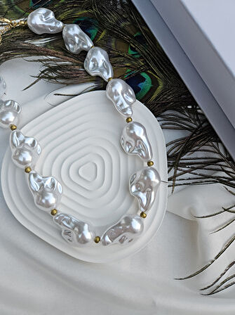 Yapay Barok İncili Kadın Kolye