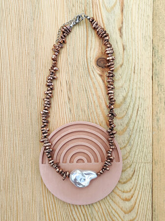 Lav Taşı Ve Yapay Barok İnci Kolye – Doğal Enerji, Şık Tasarım, Negatif Enerji Temizleyici Aksesuar