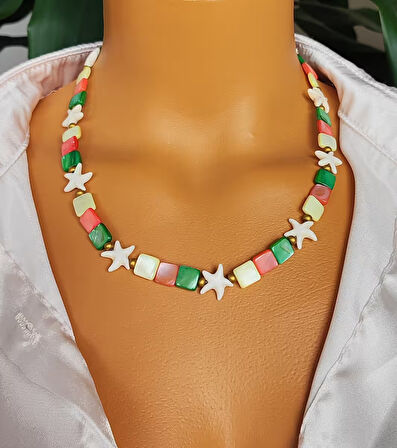 Deniz Yıldızlı Sedef Kadın Kolye