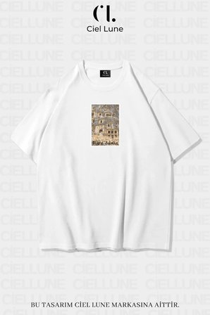Nevermind Unisex Myra Adalia Baskılı Oversize Tişört