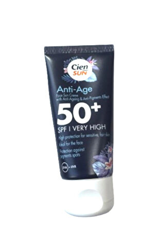 Cien Sun SPF 50+ Anti-Age Güneş Kremi - Yüz için 50 ml