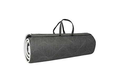 Gri Taşınabilir Katlanır Yatak Karavan Kamp Yatağı Otel Misafir Anne Yanı Yer Yatağı