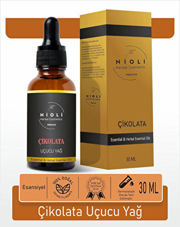 Nioli Çikolata Esansiyel Uçucu Yağ Buhurdanlık Yağı Aromaterapi Yağı 30 ML