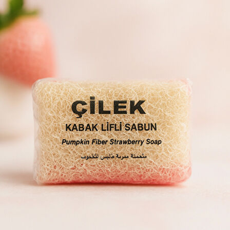 Doğal Çilek Kabak Lifli Sabun
