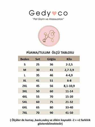 Gedyco Çilekli Penye Büyük Irk Köpek Tulumu