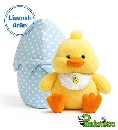 Sürpriz Yumurtalı Civciv Peluş Oyuncak – Çıkartılabilir Çantalı Civcivino