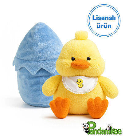 Sürpriz Yumurtalı Civciv Peluş Oyuncak – Çıkartılabilir Çantalı Civcivino