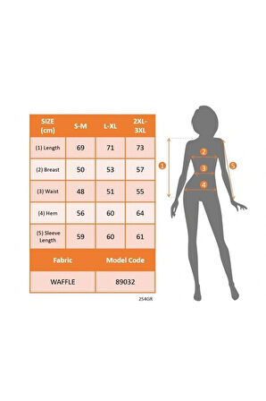 Kadın Uzun Kollu Yuvarlak Yaka Arkadan Düğmeli Waffle Bluz