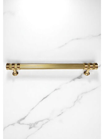 Çizgili Nesli Alüminyum Metal Lüks Modern Mobilya Çekmece Mutfak Dolabı Kulpu Altın 192mm