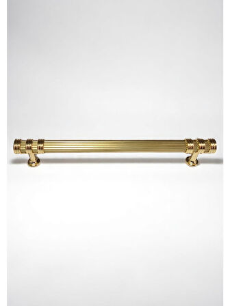 Çizgili Nesli Alüminyum Metal Lüks Modern Mobilya Çekmece Mutfak Dolabı Kulpu Altın 160mm (5 Adet)