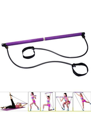 CKSpor Squat Pilates Studio Evde Spor Egzersiz Çubuğu Kalça Basen Sıkılaştırıcı Pilates Barı Plates