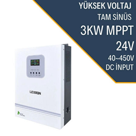 LEXRON 3kW HV MPPT 40-500 PV Input Akıllı İnverter
