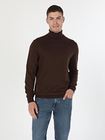 Slim Fit Camel Erkek Kazak