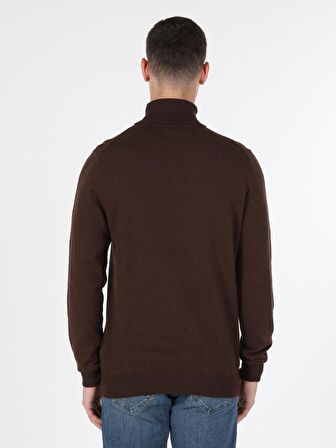 Slim Fit Camel Erkek Kazak
