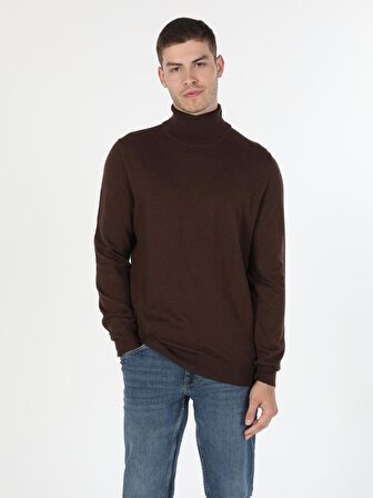 Slim Fit Camel Erkek Kazak