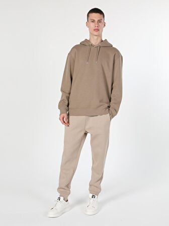 Regular Fit Bej Erkek Sweatshirt