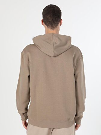 Regular Fit Bej Erkek Sweatshirt