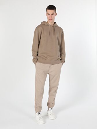 Regular Fit Bej Erkek Sweatshirt