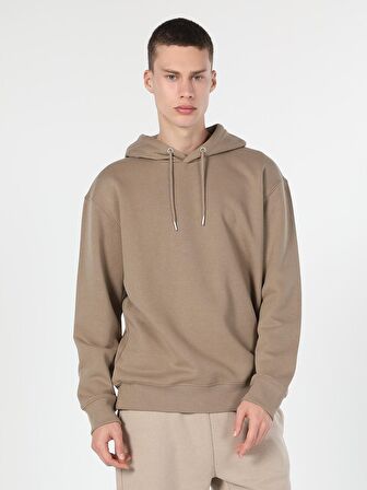 Regular Fit Bej Erkek Sweatshirt