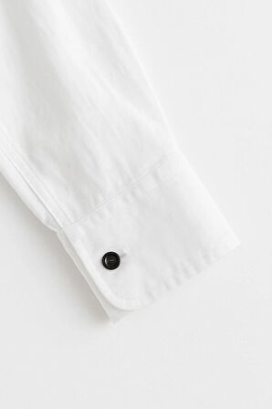 Beyaz Erkek Çocuk Uzun Kollu Düğmeli Yaka Klasik Gömlek-306090