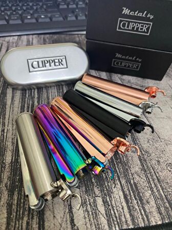 Benzinli Clipper Metal Çakmak Mat Bronz