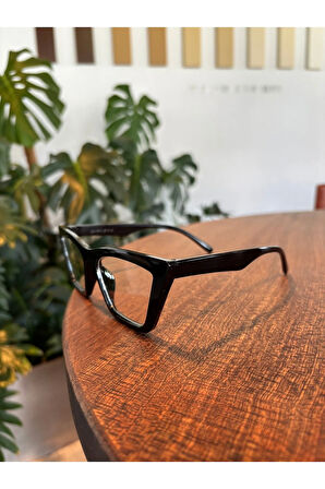 Cleopatra Siyah Cat eye sivri Mavi Işık Korumalı Gözlük