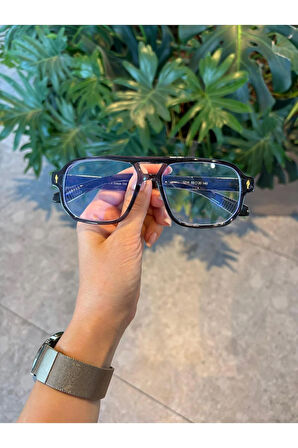 Clever Füme Çift Köprülü MAvi ışık korumalı Ekran Gözlüğü 55 Ekartman Camı Değişir