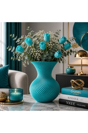 Spiral Modern Dekoratif Vazo - 3D Baskı Ev Ofis Dekoru