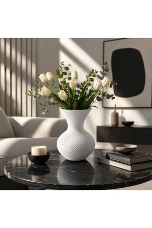 Spiral Modern Dekoratif Vazo - 3D Baskı Ev Ofis Dekoru