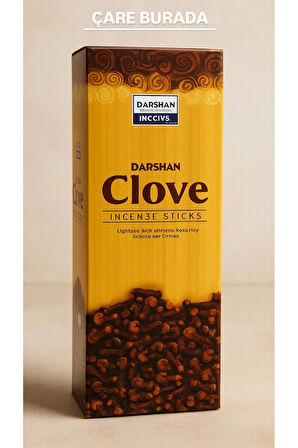 Darshan Incense - Clove 20'li Çubuk Tütsü (Karanfil)