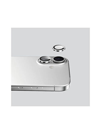 iPhone 17 Uyumlu Metal Çerçeveli Temperli Kamera Lens Koruyucu