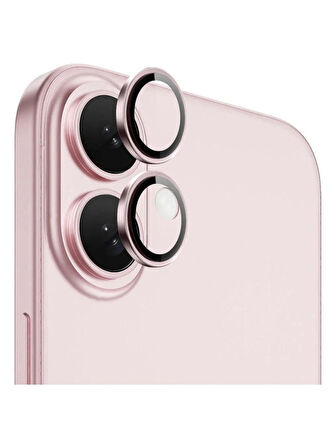 iPhone 17 Uyumlu Metal Çerçeveli Temperli Kamera Lens Koruyucu
