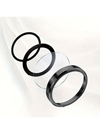 iPhone 17 Uyumlu Metal Çerçeveli Temperli Kamera Lens Koruyucu