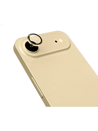 iPhone AIR Uyumlu Metal Çerçeveli Temperli Kamera Lens Koruyucu