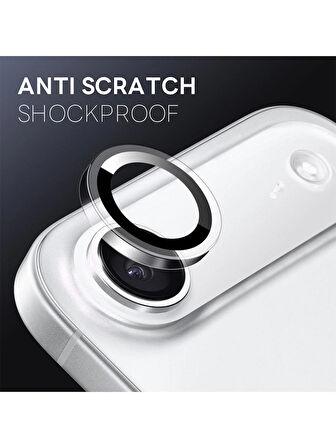 iPhone AIR Uyumlu Metal Çerçeveli Temperli Kamera Lens Koruyucu