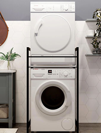 Çamaşır Makinası ve Kurutma Makinası Rafı Çamaşır Makinası Üstü Banyo Düzenleyici Raf