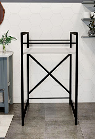 Çamaşır Makinası ve Kurutma Makinası Rafı Çamaşır Makinası Üstü Banyo Düzenleyici Raf